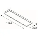 SLV Plafondarmatuur PANEL 1200x300 lang, UGR < 19 IP20, wit dimbaar