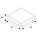 Eutrac L-Coupler for 3-Phase High voltage Track, Earth outside, white