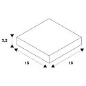 Eutrac 3-fase Hoek-Verbinder EUTRAC® ingebouwde Versie, Aarde binnen, wit