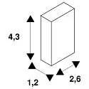 SLV Eindkap H-PROFILE set van 2, zilver