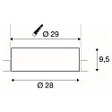 SLV Plafondinbouwarmatuur MEDO 30 EL zonder frame IP20, wit 