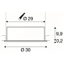 SLV Plafondinbouwarmatuur MEDO 30 EL met frame IP20, wit 