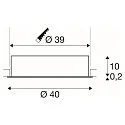 SLV Plafondinbouwarmatuur MEDO 40 EL met frame IP20, wit 