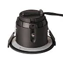 Downlight VARU QPAR51 DL rond, stijf GU10 IP65, zwart dimbaar
