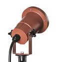 Lamp met grondpen BIG NAUTILUS rond, met stekker, kantelbaar GU10 IP65, zwart dimbaar