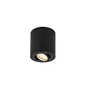 Plafondarmatuur TRILEDO CL cilindrisch, draaibaar GU10 IP20, zwart dimbaar