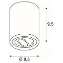 Ceiling luminaire TRILEDO CL, GU10 QPAR51, 30° swiveling, cylinder, black