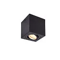 Plafondarmatuur TRILEDO SINGLE cubusvorm, draaibaar, roteerbaar GU10 IP20, zwart dimbaar