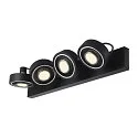 Wand- en plafondarmatuur KALU CW QUAD QPAR111 4-vlams, cardanisch draaien, met Lamphouder GU10 IP20, zwart