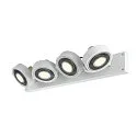 SLV Wand- en plafondarmatuur KALU CW QUAD QPAR111 4-vlams, cardanisch draaien, met Lamphouder GU10 IP20, wit
