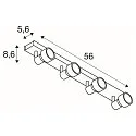 Wandarmatuur PURI CW QUAD vierkant GU10, zwart mat dimbaar