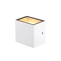 SLV LED Outdoor Wall luminaire SITRA CUBE WL, UP/DOWN, IP44 IK05, 10W 3000K 2x560lm 105°, white