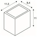 SLV LED Outdoor Wall luminaire SITRA CUBE WL, UP/DOWN, IP44 IK05, 10W 3000K 2x560lm 105°, white