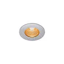 SLV LED Outdoor Recessed Downlight PATTA-I round, IP65 IK02, 7.3W 1800-3000K 440lm, dim to warm, brushed alu