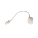 Premium LED Displaylamp DIO FLEX PLATE, with flex arm and switch, 1.9W 45°, 2700K 82lm, white
