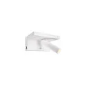 SLV Premium LED Wall luminaire KARPO BEDSIDE, 6.6W 3000K 390lm 36°, dimmable, with 2 USB ports, white