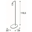 Staande lamp FITU FL met schakelaar E27 IP20, wit dimbaar
