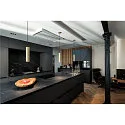 Ceiling canopy FITU 1, round, incl. strain relief, black