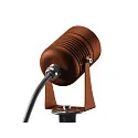 SLV Armatuur met grondpen LED SPIKE met stekker, instelbaar IP55, roest 
