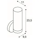 SLV Spiegelarmatuur WL 105 E14 IP44, chroom