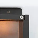 SLV Wandarmatuur voor buitenshuis QUADRULO SENSOR WL hoekig, met sensor E27 IP44, antraciet