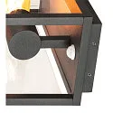 SLV Wandarmatuur voor buitenshuis QUADRULO SENSOR WL hoekig, met sensor E27 IP44, antraciet
