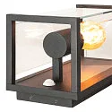 SLV Wandarmatuur voor buitenshuis QUADRULO SENSOR WL hoekig, met sensor E27 IP44, antraciet