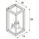 SLV Wandarmatuur voor buitenshuis QUADRULO SENSOR WL hoekig, met sensor E27 IP44, antraciet