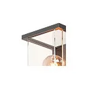 SLV Wandarmatuur voor buitenshuis QUADRULO WL hoekig, zonder sensor E27 IP44, antraciet dimbaar
