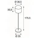 SLV Staande armatuur voor buiten ADEGAN MANILA SL E27 IP44, antraciet, zilver