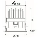 SLV Plafondinbouwarmatuur HORN MAGNA IP20, wit