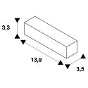Voeding S-TRACK PHASE & DALI opbouwversie, DALI aanstuurbaar, aarde rechts, zwart