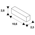 SLV Mini-connector S-TRACK PHASE & DALI opbouwversie, DALI aanstuurbaar, zwart