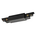 Verbinder S-TRACK PHASE & DALI opbouwversie, DALI aanstuurbaar, met voedermogelijkheid, zwart
