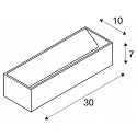 Wandarmatuur LOGS IN L up down, indirect IP20, zwart dimbaar