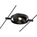 SLV LED Wire luminaire DURNO for TENSEO low-voltage wire system, 9W, 2700K, 360lm, black
