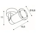 SLV Buitenspot NAUTILUS WL-CL draaibaar, roteerbaar GU10 IP54, zwart mat dimbaar
