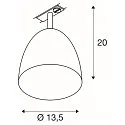 SLV 1-fase spot PARA CONE 14 QPAR51 Incl. 1-fase adapter GU10, wit