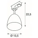 SLV 3-fase spot PARA CONE 14 QPAR51 incl. 3-fase adapter GU10, wit