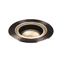 SLV LED Floor recessed luminaire DASAR® 270 LED Outdoor luminaire, round, symmetrical light beam, 30W, IP65/IP67, black