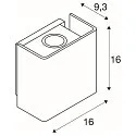 Wandarmatuur voor buitenshuis MANA OUT IP65, antraciet dimbaar