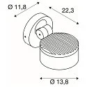 SLV Buitenspot ESKINA SPOT SENSOR CCT 1-vlams, met sensor, CCT Switch, instelbaar, bekabeld IP54, antraciet dimbaar
