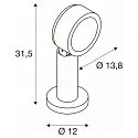 SLV Sokkelarmatuur ESKINA 30 POLE CCT CCT Switch, instelbaar IP44 / IP65, antraciet dimbaar