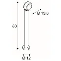 SLV Staande armatuur voor buiten ESKINA 80 POLE CCT roteerbaar, CCT Switch, kantelbaar IP65, antraciet dimbaar