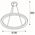 LED Pendant luminaire ONE 80 DALI LED, 35W, 3000/4000K, 2000/2200lm, black