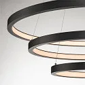 Pendelarmatuur ONE TRIPLE DALI IP20, zwart dimbaar