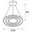 Pendelarmatuur ONE TRIPLE DALI IP20, zwart dimbaar