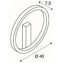 Wandarmatuur ONE 40 DALI IP20, zwart dimbaar