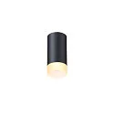 Plafondarmatuur ASTINA down, cilindrisch, met diffuser GU10 IP20, zwart dimbaar