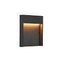 Wandarmatuur voor buitenshuis FLATT hoekig, CCT Switch, schakelbaar IP65, antraciet, mat 